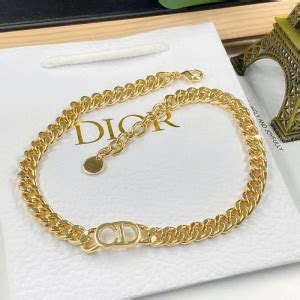 dior coffee bean chain link necklace|dior designer jewelry for women.